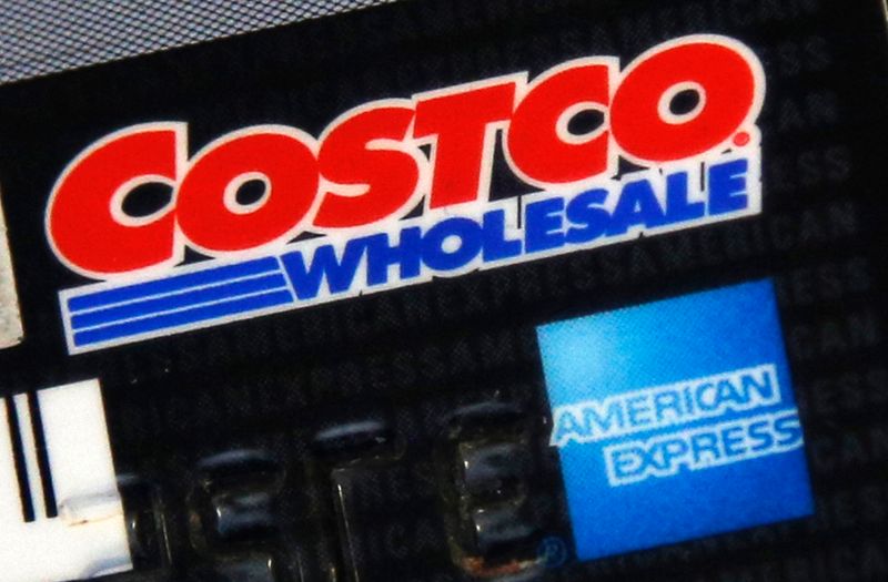 Photo of the rear of a Costco membership card /American