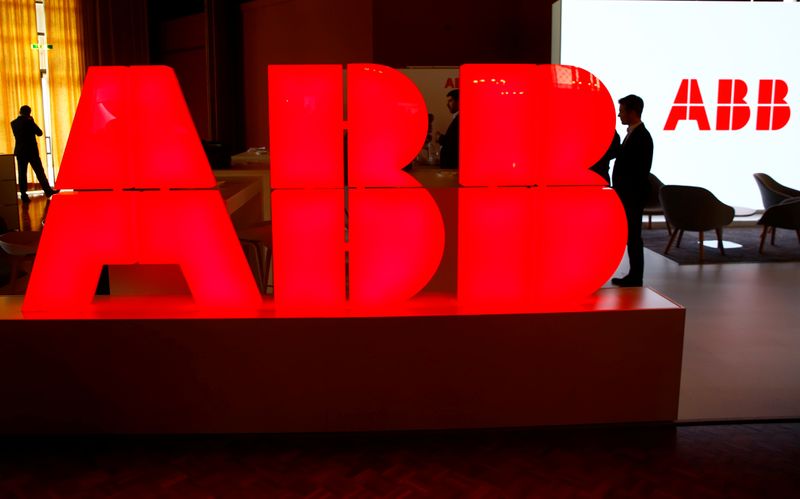 Logo of Swiss power technology and automation group ABB is