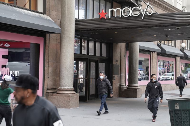 A Macy’s store is pictured during the spread of the