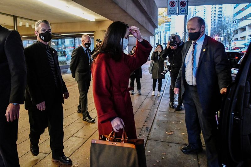 Huawei Technologies Chief Financial Officer Meng Wanzhou leaves court in