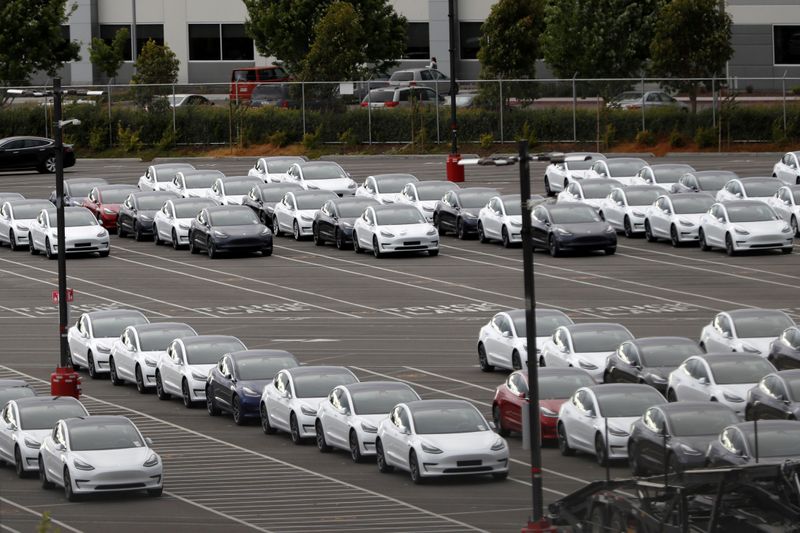 FILE PHOTO: Tesla’s primary vehicle factory in Fremont, California