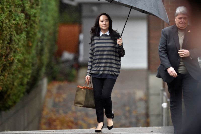 FILE PHOTO: Huawei Technologies Chief Financial Officer Meng leaves her