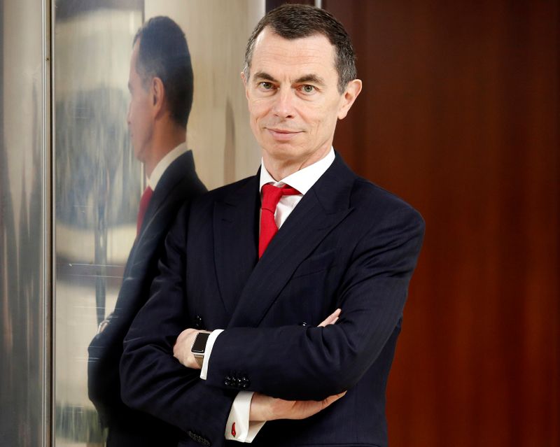 Unicredit bank CEO Mustier poses during the shareholders meeting in