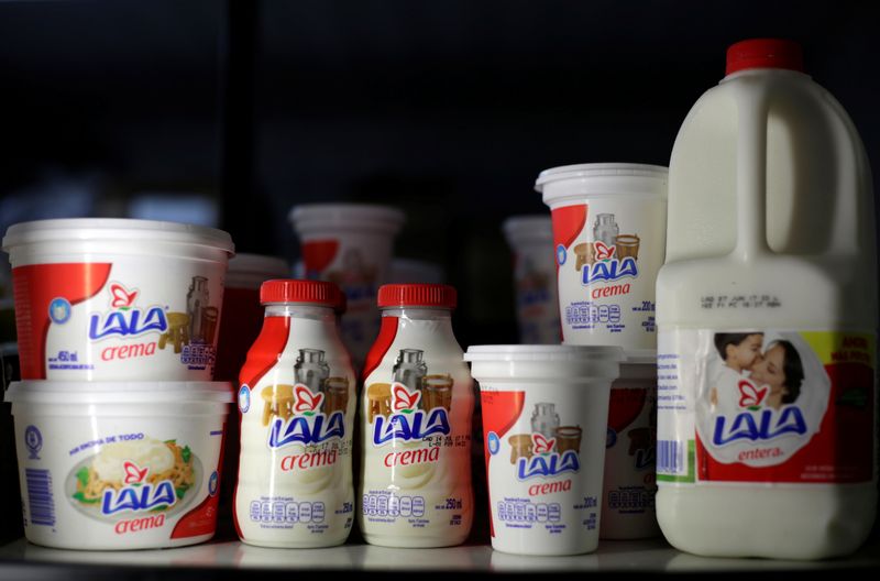 Dairy products of Mexican Grupo LALA are pictured at a