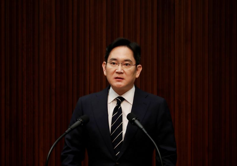 FILE PHOTO: Samsung Electronics Vice Chairman, Jay Y. Lee, speaks