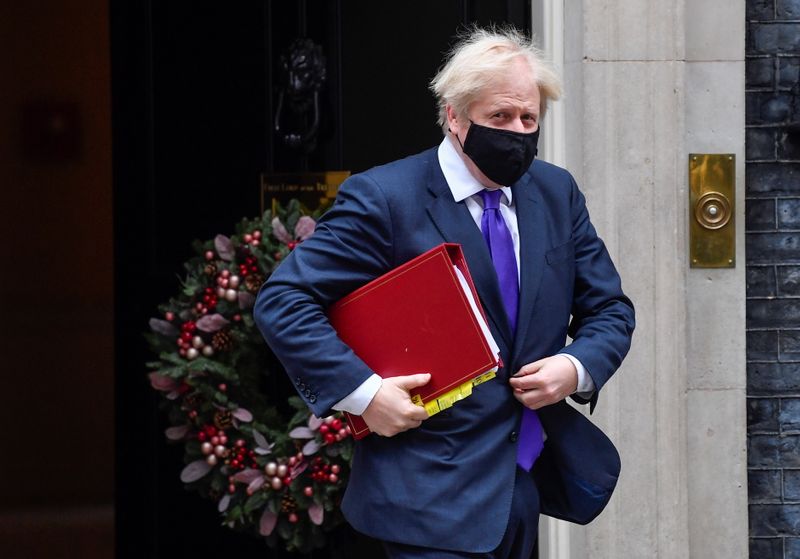 Britain’s Prime Minister Boris Johnson leaves Downing Street in London