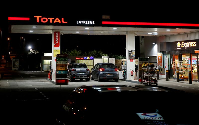 FILE PHOTO: A petrol station of French oil giant Total