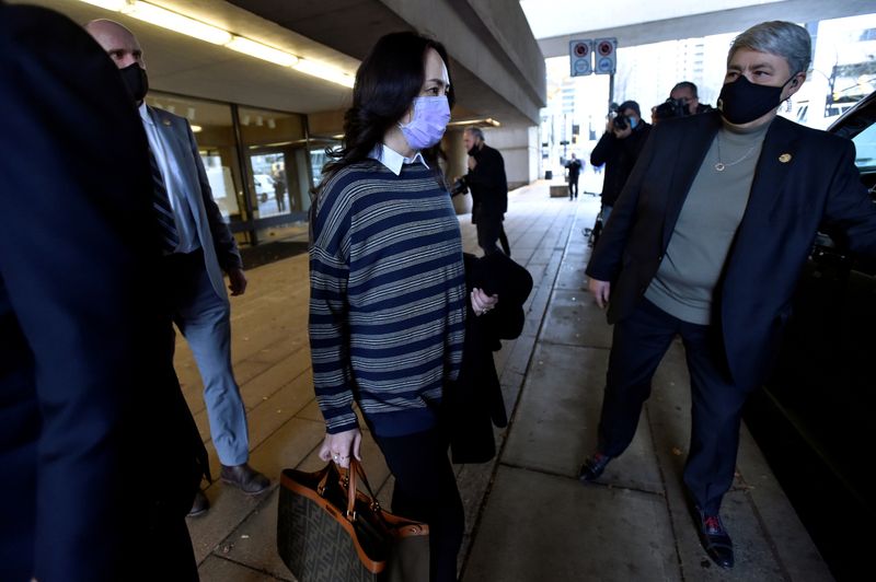 FILE PHOTO: Huawei Technologies Chief Financial Officer Meng leaves court