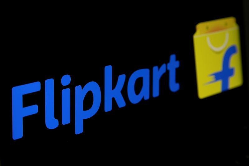 The logo of India’s e-commerce firm Flipkart is seen in