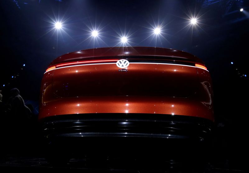 FILE PHOTO: A Volkswagen I.D. concept car is displayed at