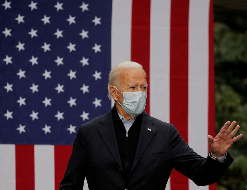 Democratic U.S. presidential nominee Joe Biden campaigns in Grand Rapids,