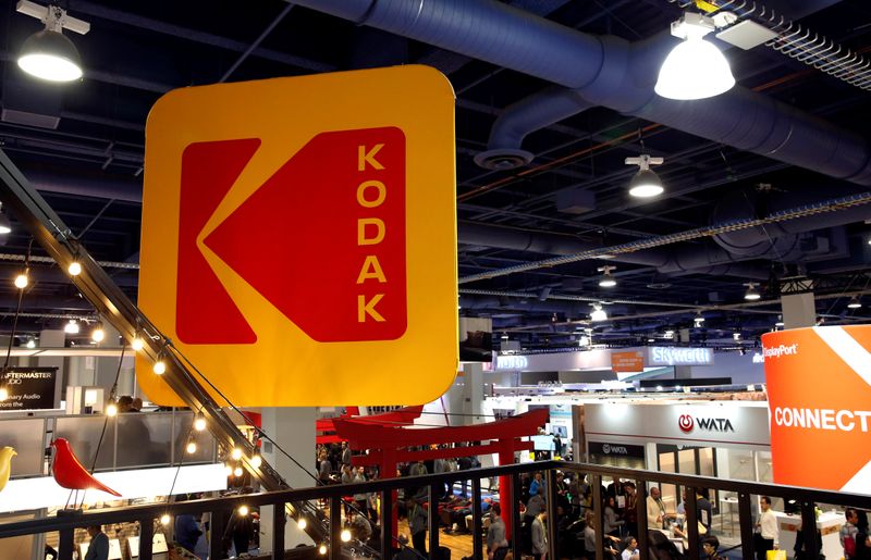 The Kodak logo is shown on a booth during the