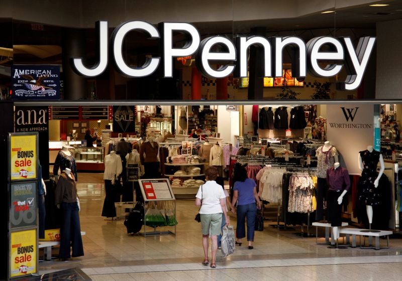 FILE PHOTO: A customer enters a JC Penney Co store