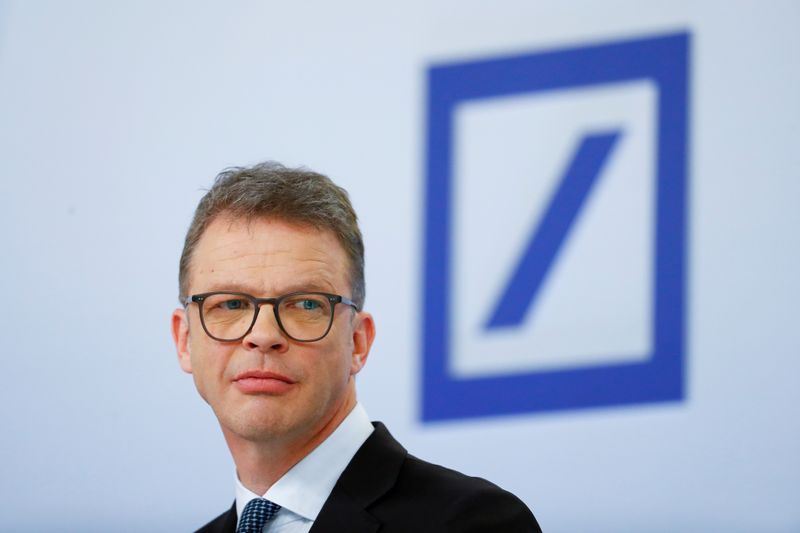 FILE PHOTO: Christian Sewing, CEO of Deutsche Bank AG, looks