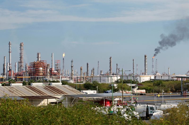 A general view shows Mexican state oil firm Pemex’s Cadereyta
