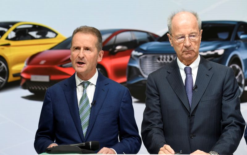 FILE PHOTO: Volkswagen CEO, Herbert Diess and chairman of the