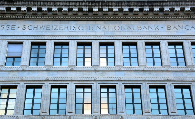 The building of the Swiss National Bank (SNB) is seen