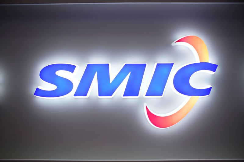 FILE PHOTO: A logo of Semiconductor Manufacturing International Corporation (SMIC)