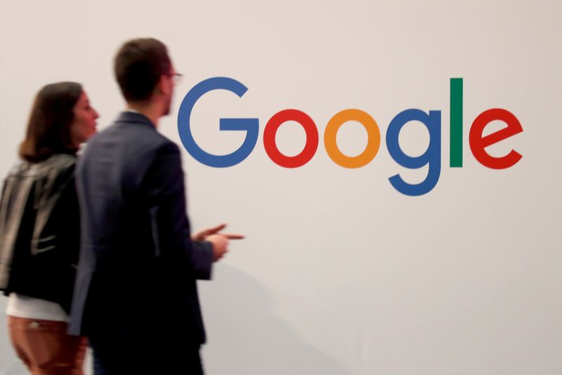 FILE PHOTO: Logo of Google is seen at VivaTech fair