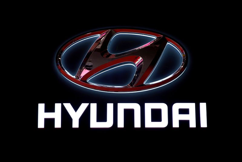 FILE PHOTO: The logo of Hyundai Motor is pictured at