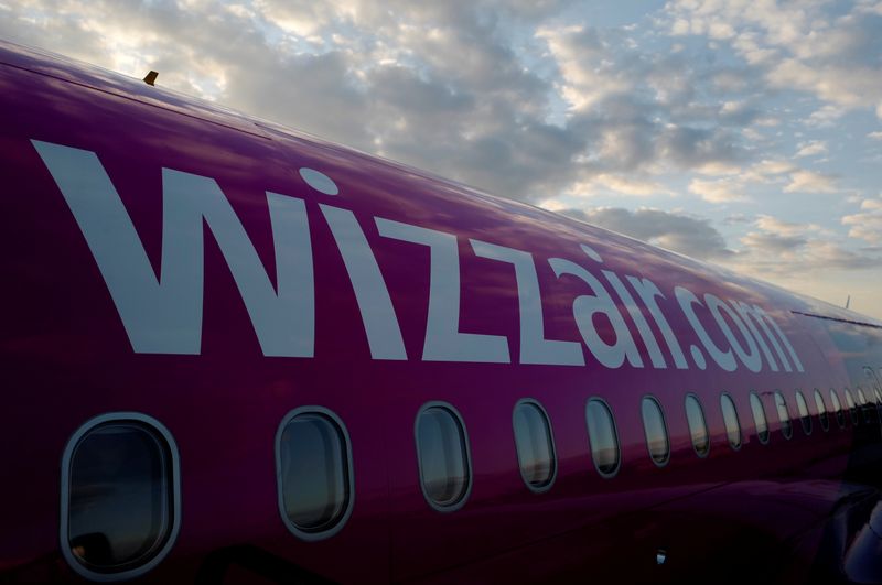 FILE PHOTO: Wizz Air Airbus aircraft is pictured at Luton