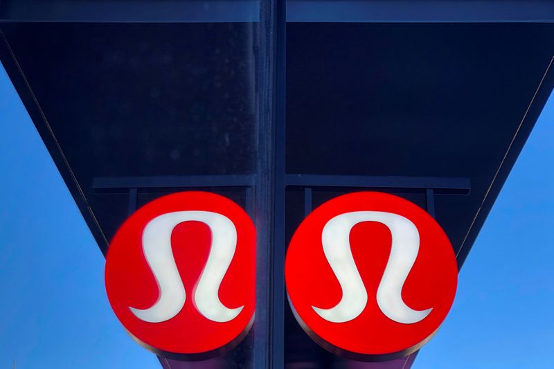 FILE PHOTO: A sign for a Lululemon retail shop is