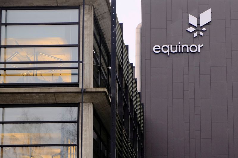 FILE PHOTO: Equinor’s logo is seen at the company’s headquarters