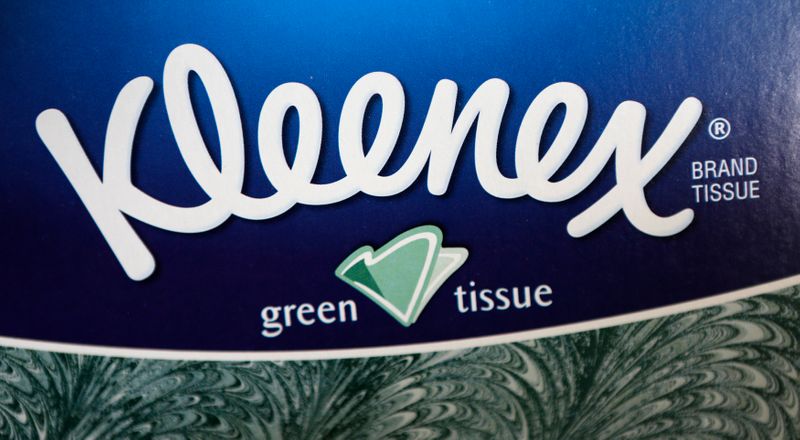 A package of Kleenex brand tissue is shown in Boca