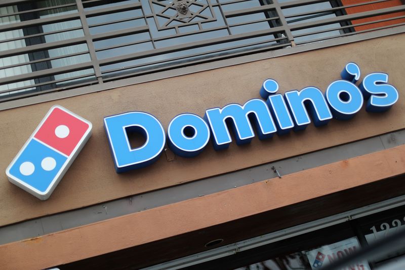 A Domino’s Pizza restaurant is seen in Los Angeles