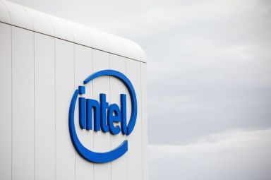 U.S. chipmaker Intel Corp’s logo is seen on their “smart