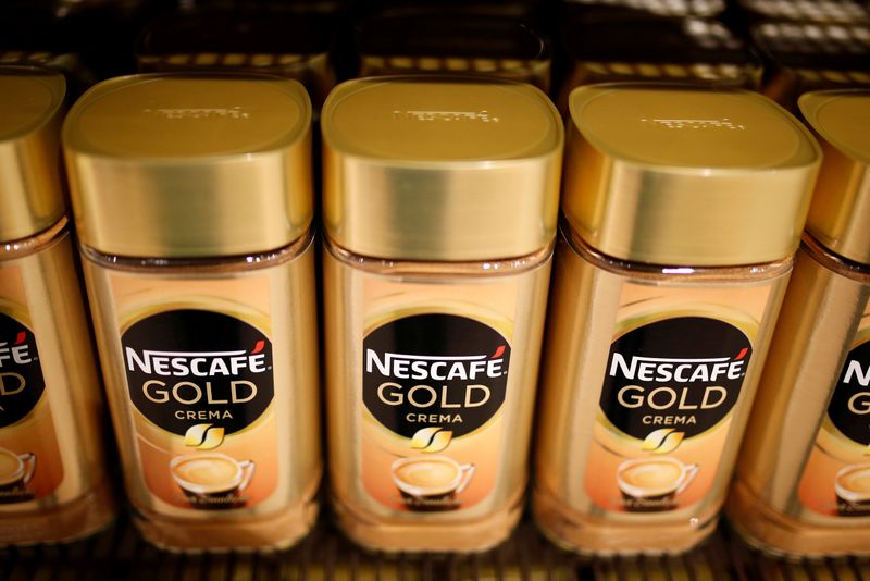 FILE PHOTO: Jars of Nescafe Gold coffee by Nestle are