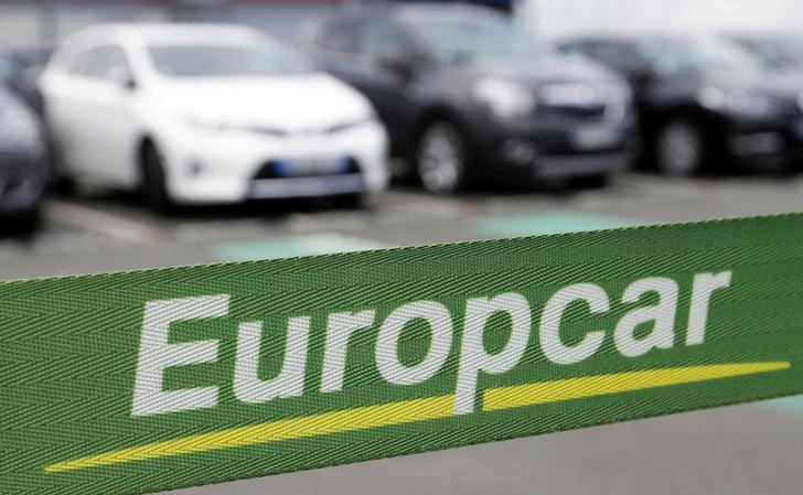 FILE PHOTO: The logo of French car rental firm Europcar