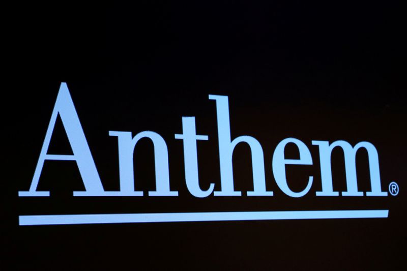 The logo for health insurance provider, Anthem, is displayed on
