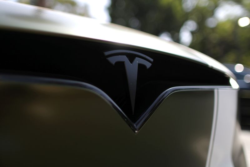 FILE PHOTO: A Tesla car is seen in Los Angeles