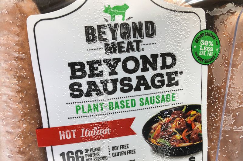 Products from Beyond Meat Inc, the vegan burger maker, are
