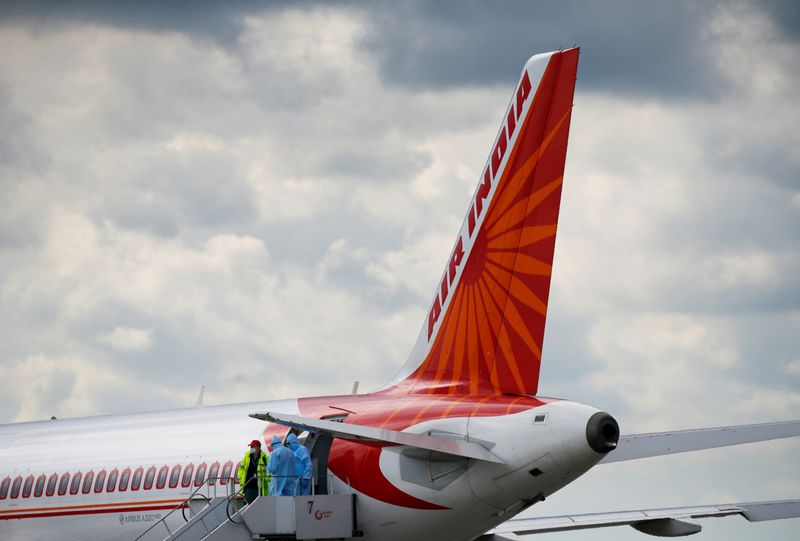 FILE PHOTO: An Air India Airbus A320 plane is seen