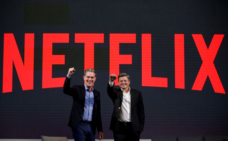 FILE PHOTO: Reed Hastings, co-founder and CEO of Netflix, and