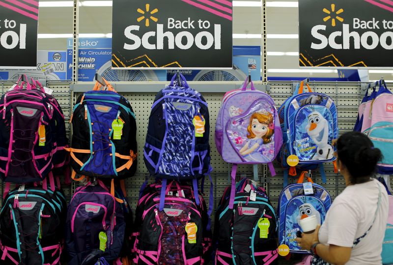 FILE PHOTO: A woman shops for back to school supplies