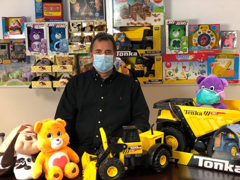 Basic Fun CEO Jay Foreman poses with the company’s toys