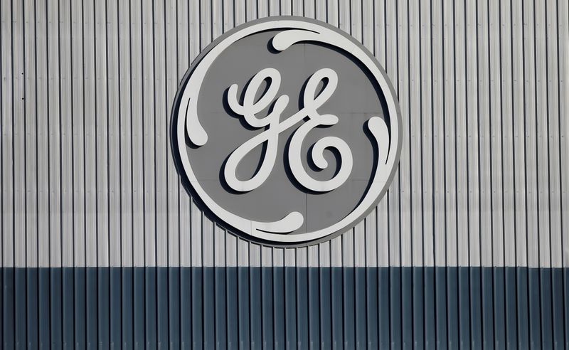 FILE PHOTO: The logo of U.S. conglomerate General Electric is