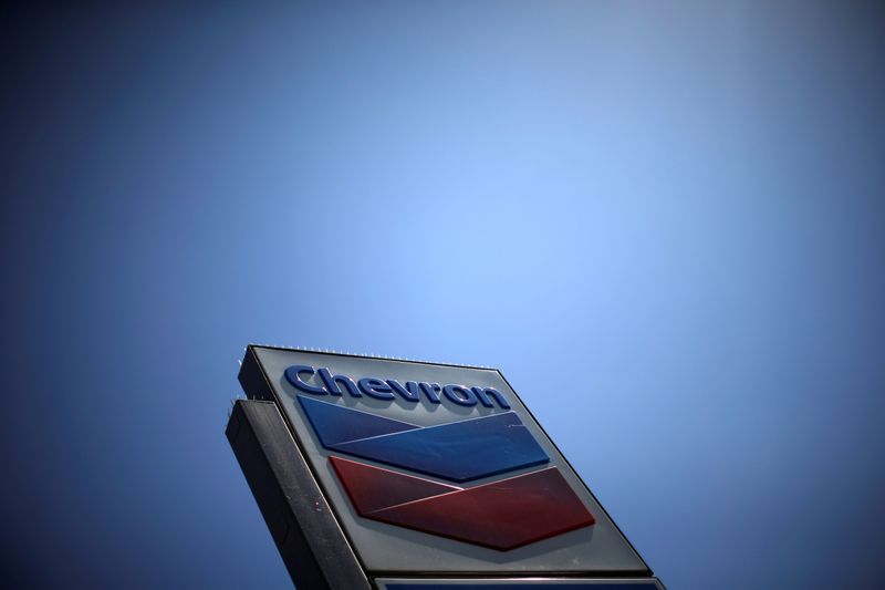 Chevron (CVX)’s logo is seen in Los Angeles
