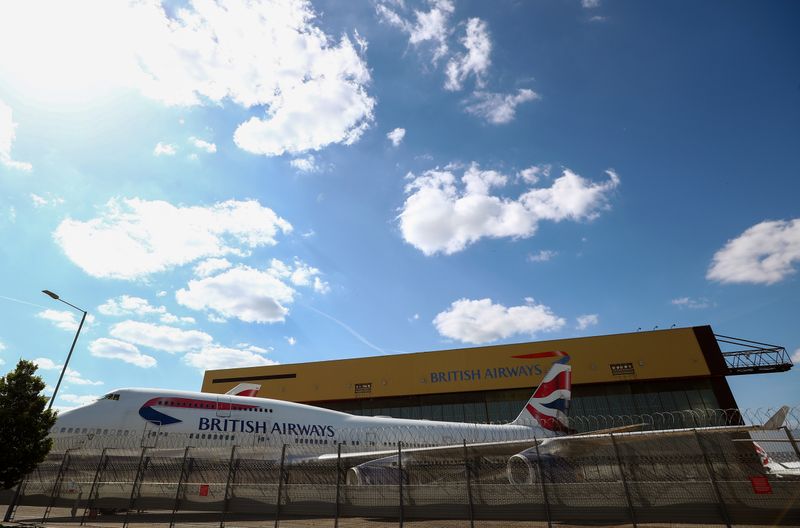 A British Airways Boeing 747 is seen at the Heathrow