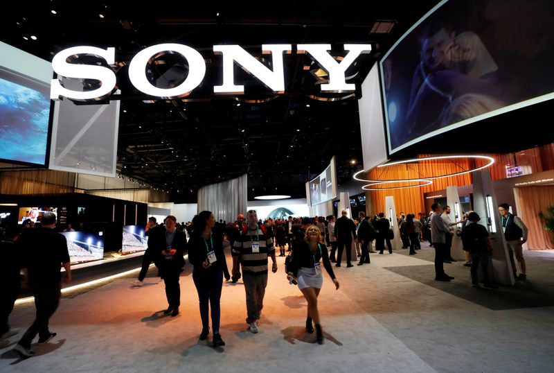 FILE PHOTO: A view of the Sony booth during the