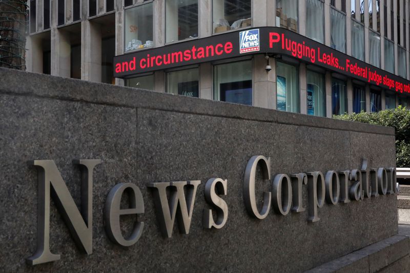 FILE PHOTO – The Fox News electronic ticker is seen