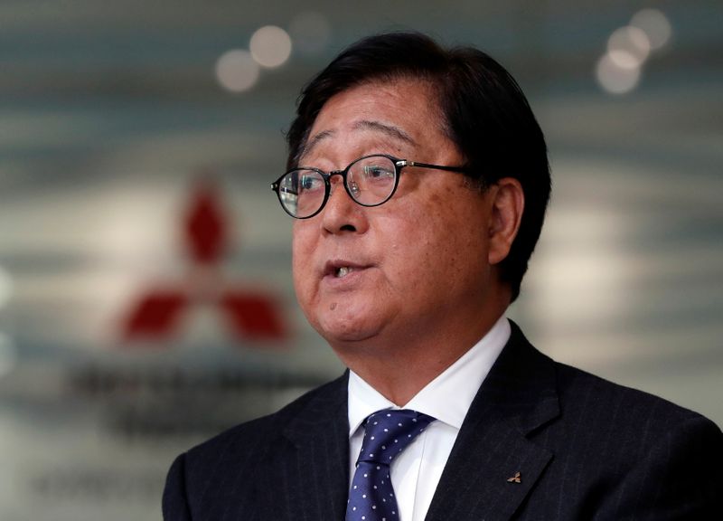 Mitsubishi Motors Corp’s President and CEO Osamu Masuko speaks to