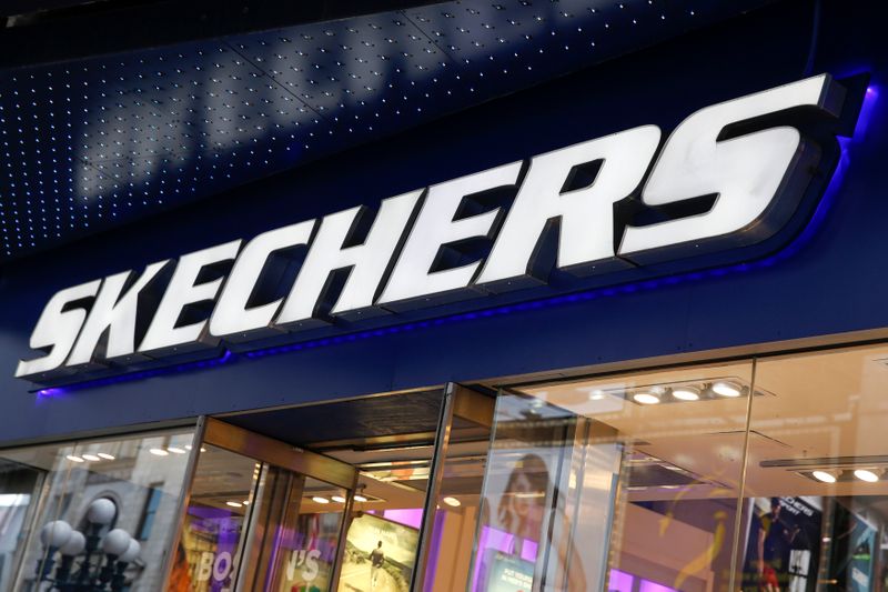 The outside of a Skechers shoe store is seen at