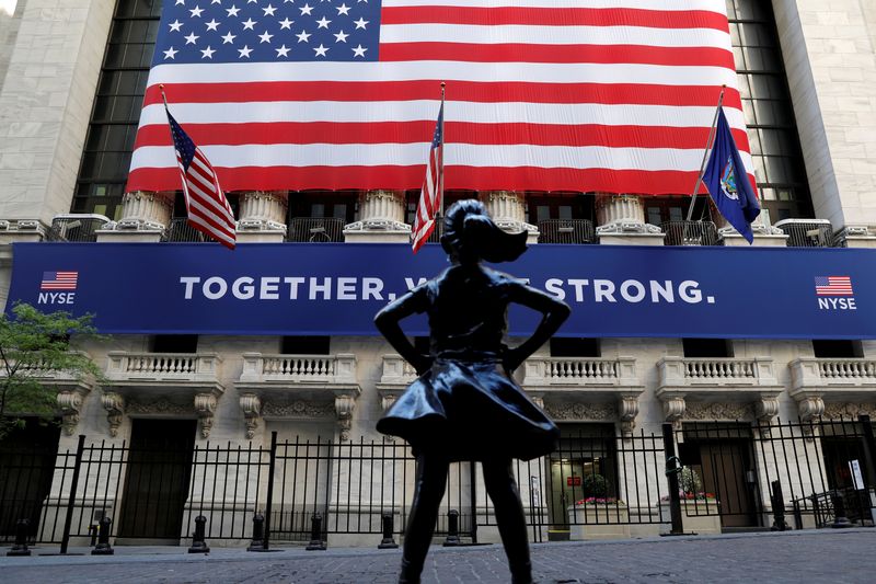 FILE PHOTO: The “Fearless Girl” statue is seen outside the