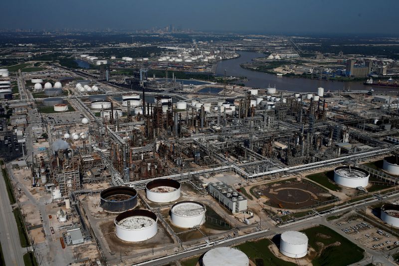 FILE PHOTO: FILE PHOTO: An aerial view of LyondellBasell-Houston Refining