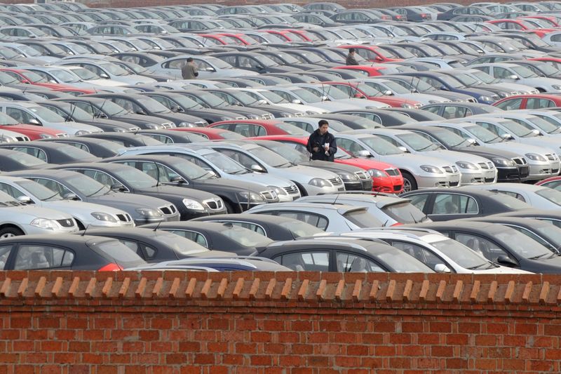 FILE PHOTO: A view shows a parking lot of Chinese