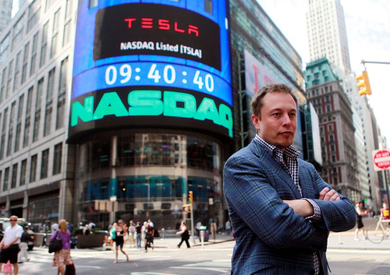 FILE PHOTO: CEO of Tesla Motors Elon Musk poses during